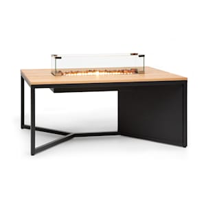 Tofino radiateur à gaz avec table en métal bois de chêne et pierre de lave 7 kW