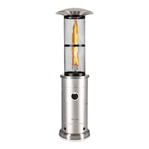 Goldflame Terrassenheizstrahler Gasheizer 11,2 kW Temperglas mobil Edelstahl
