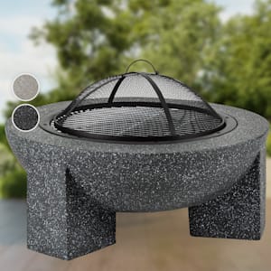 Troja - Braciere, Ø 75 cm, con parascintille in acciaio, magnesia fusa resistente al fuoco