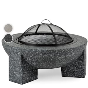 Troja, tűzrakóhely, grill, Ø 75 cm, szikrafogó, acél, műkő, MgO, tűzálló