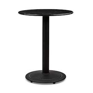 Patras Pearl Table bistrot Art Nouveau Marbre Ø 60 cm H 75 cm Fonte d'acier
