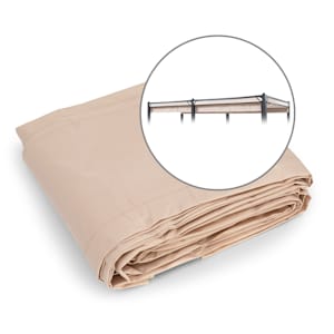Pantheon Cortina Pergola Ersatzdach 200 g/m² Polyester-Tuch 3x6 m inkl. Seilzug