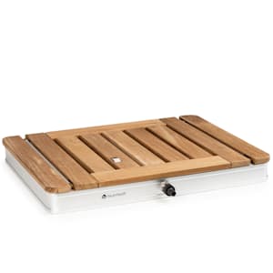 Cool Breeze tuindouche aluminium teakhout draaggreep