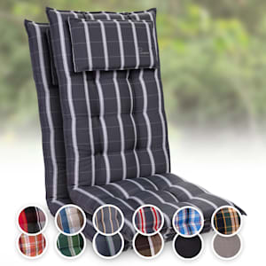 Sylt stoelkussen zitkussen hoge rugleuning hoofdkussen polyester 50x120x9cm