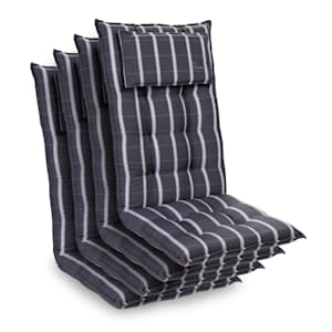 Sylt Cojín acolchado Cojín de exterior para sillas con respaldo alto Almohada Poliéster 50x120x9cm