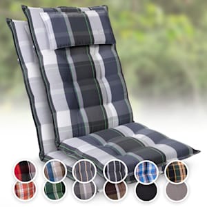 Sylt stoelkussen zitkussen hoge rugleuning hoofdkussen polyester 50x120x9cm