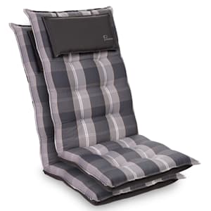 Sylt Cojín acolchado Cojín de exterior para sillas con respaldo alto Almohada Poliéster 50x120x9cm