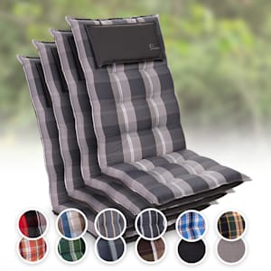 Sylt Cojín acolchado Cojín de exterior para sillas con respaldo alto Almohada Poliéster 50x120x9cm