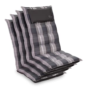Sylt Cojín acolchado Cojín de exterior para sillas con respaldo alto Almohada Poliéster 50x120x9cm