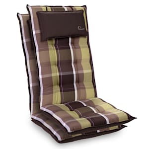 Sylt, Imbottitura, Schienale Alto, Sedia da Giardino, Poggiatesta, Poliestere, 50x120x9cm