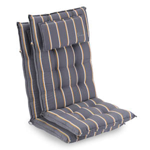 Sylt Cojín acolchado Cojín de exterior para sillas con respaldo alto Almohada Poliéster 50x120x9cm