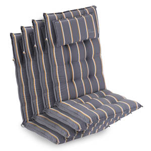 Sylt, Imbottitura, Schienale Alto, Sedia da Giardino, Poggiatesta, Poliestere, 50x120x9cm