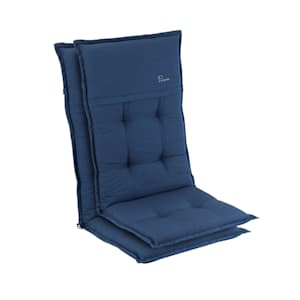 Coburg Cojín acolchado Cojín de exterior para sillas con respaldo alto Silla de jardín Poliéster 53x117x9cm