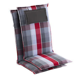 Cojín Donau Funda de sillón de jardín de respaldo alto Poliéster 50x120x6cm