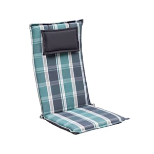 Coussin Donau Coussin de fauteuil chaise de jardin à dossier haut en polyester 50x120x6 cm