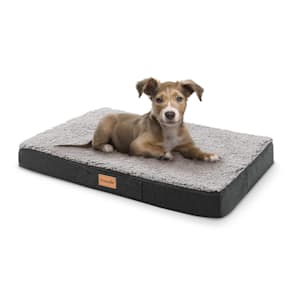 Brunolie Balu Hundebett Hundekissen Größe S (72 x 8 x 50 cm) - Grau