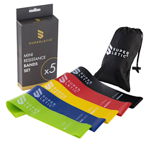 Uros Mini Resistance, kit de 5 pièces, bande de fitness, boucle, 100 % latex