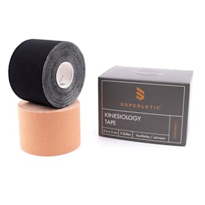 Elek Kinesio-Tape 2 rollos de 5 m x 5 cm, algodón y adhesivo acrílico, resistente al agua