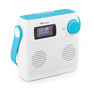 Splash - Radio da doccia, BT, DAB+/FM, IPX4, porta USB, jack per cuffie, batteria, USB-C