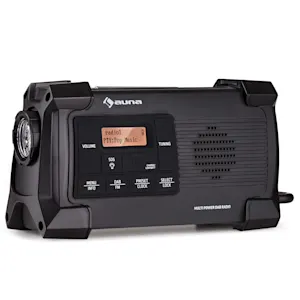 Patagonia DAB+ Outdoor-Radio Kurbelradio Solar-Radio | Radio: DAB+   / FM | Akku mit Kurbelaufladung | USB-Aufladung | Mini-USB-Anschluss |   Kopfhöreranschluss | Taschenlampe | SOS-Alarm | LC-Display | Uhrzeitanzeige | mobil / tragbar   | wasserdicht 