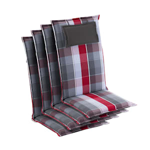 Coussin Donau Coussin de fauteuil chaise de jardin à dossier haut en polyester 50x120x6 cm