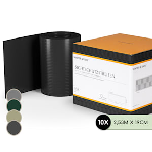 Sichtschutzstreifen Zaunblenden PVC-Hartplastik 2,53 x 0,19 m
