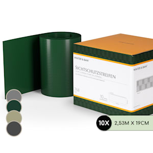 Strisce paravento, schermatura per recinzioni, plastica dura in PVC, 2,53 x 0,19 m