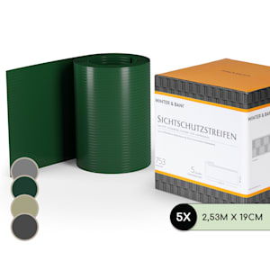 Vlechtband vlechtstrook schutting pvc-hardplastic 2,53 x 0,19 m
