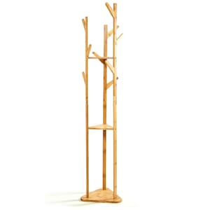 Garderobe dreieckig 3 Ablagen 32,5x166cm (ØxH) 100% Bambus
