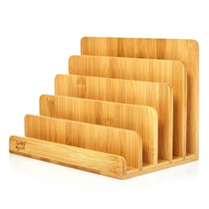 Briefablage mit 5 Fächern DIN A4 25x17,5x16cm stehend / liegend Bambus