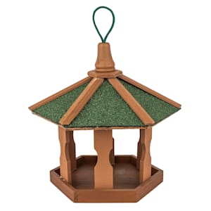 Maison d'oiseau avec dispositif d'accrochage feutre de toiture résistant aux intempéries en bois de pin traité