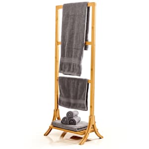 Porte-serviettes 3 barres 40 x 104,5 x 27 cm Aspect échelle bambou