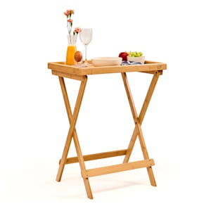 Sidobord för frukost lätt 50 x 66 x 38 cm hållbart bambu
