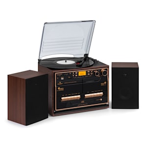 388-BT Wood Equipo estéreo Sistema de alta fidelidad Tocadiscos