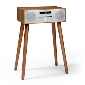 Silver Star Stand CD DAB mit BT | Slot-In CD-Player | DAB+ und UKW-Radio | 2 x 10 W RMS | Stereosound | USB-Port | Solid Steel Industrial Design Concept | Bluetooth | AUX IN | Kopfhörereingang | Fernbedienung