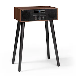 Silver Star Stand CD DAB with BT | Slot-In CD Player | DAB+ and FM Radio | 2 x 10 W RMS | Stereo Sound | USB Port | Solid Steel Industrial Design Concept | Bluetooth | AUX IN | Headphone Input | Remote Control