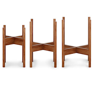 Zeist Pflanzenhalter 3er-Set 2 Höhen für 21/26/30 cm Ø Töpfe kombinierbar Akazienholz