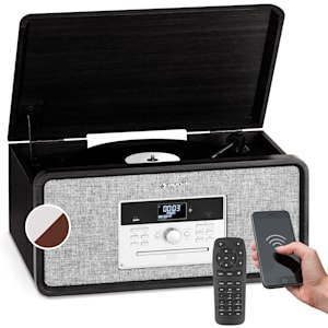 Bella Ann Equipo estéreo Tocadiscos Radio DAB+/FM USB Bluetooth