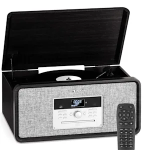 Bella Ann stereo system record player | radio <b>DAB+/FM | </b> record player with 33 ⅓ / 45 / 78 RPM | Bluetooth | CD player for CD-R/RW & MP3-CD | USB port | AUX-IN | remote control | recording function | 24 W max.