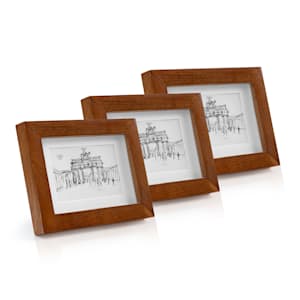 Kenton - Set di 3 cornici, rettangolari, 14 x 9 cm, passepartout, vetro
