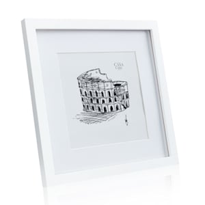 Cornice quadrata Everton, 25 x 25 cm, passepartout per foto, vetro
