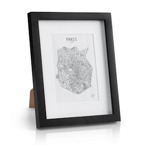 Cadre photo Brighton vitre 20 x 25 cm avec passe-partout bois véritable