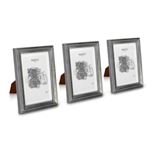 Lancaster fotolijst rechthoekig set van 3 17 x 12 cm foto's passe-partout hout
