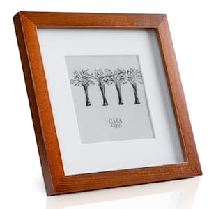 Bristol Cadre photo vitre 20 x 20 cm avec passe-partout bois véritable