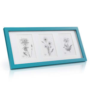 Moorgate - Cornice rettangolare, per 3 immagini da 15 x 10 cm, passepartout, legno