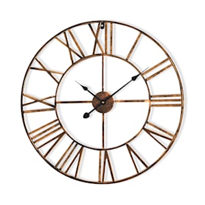 Queensway 60 Wanduhr Metallrahmen geräuschlos Ø 60 cm