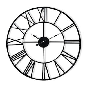 Queensway 80 - Orologio da parete, telaio in metallo, silenzioso, Ø 76 cm