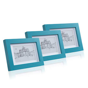 Clapton cadre photo set de 3 rectangulaire 14 x 9 cm photos passe-partout verre