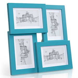 Woodford cadre photo carré 4 cadres 15 x 10 cm passe-partout bois