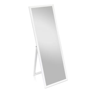 Miroir mural Luton bois véritable rectangulaire 130 x 45 cm